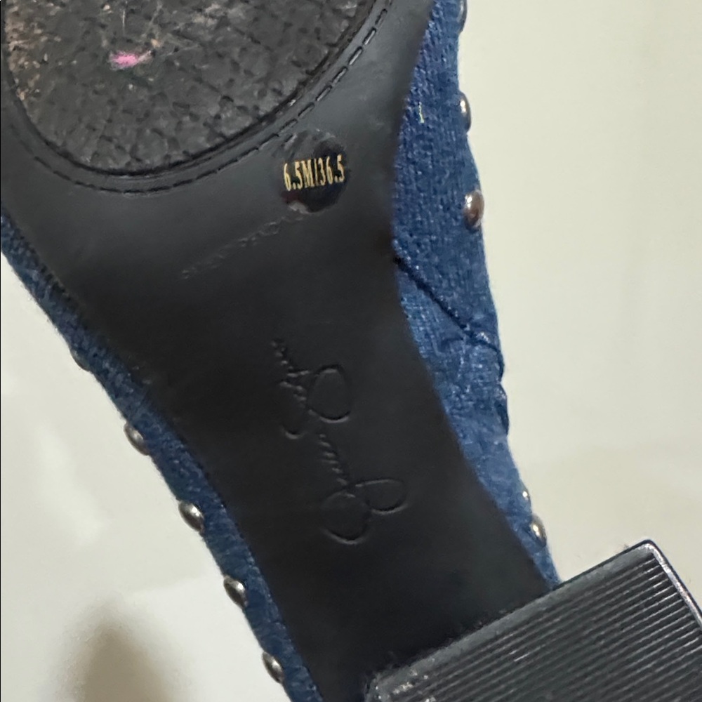Jessica Simpson Studded Blue Ankle Boots - Picture 6 of 6
